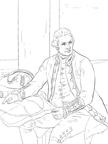 Captain James Cook Coloring Page